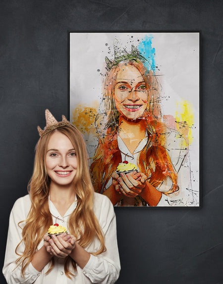 Personalised Gift for Birthdays as an Artistic Custom Poster