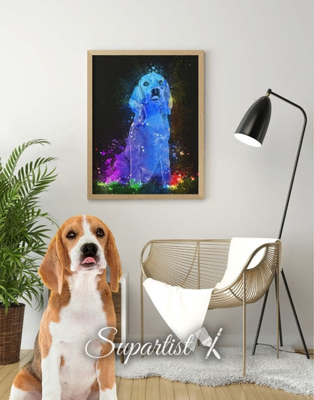 Artistic Personalised Gift for Dogs Lovers as a Custom Poster