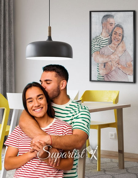 Personalised Gift for valentines's day as an Artistic Custom Poster