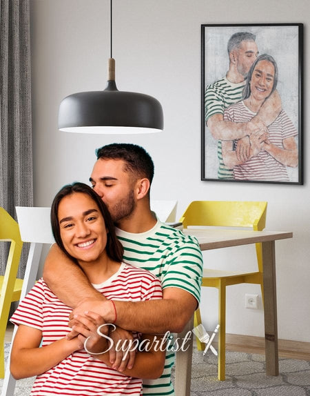 Personalised Gift for valentines's day as an Artistic Custom Poster