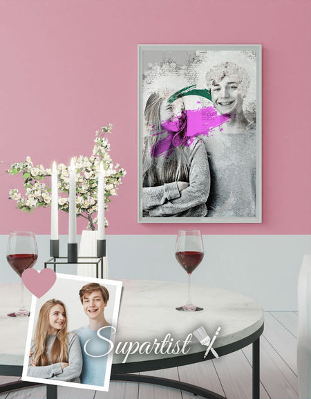 Personalised Gift for Boyfriend as an Artistic Custom Poster