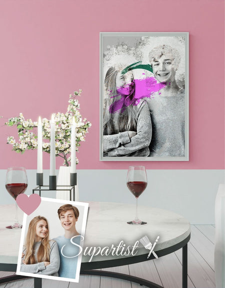 Personalised Gift for Boyfriend as an Artistic Custom Poster