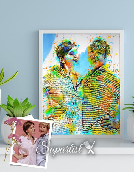 Personalised Gift for Mom as an Artistic Custom Poster