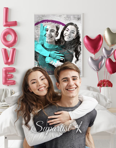 Personalised Gift for Boyfriend as an Artistic Custom Poster