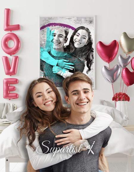 Personalised Gift for Boyfriend as an Artistic Custom Poster