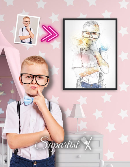 Personalised Gift for Kids as an Artistic Custom Poster