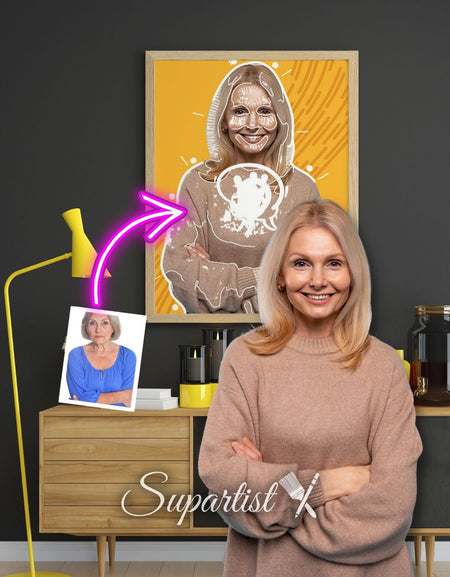 Personalised Gift for Grandparent as an Artistic Custom Poster