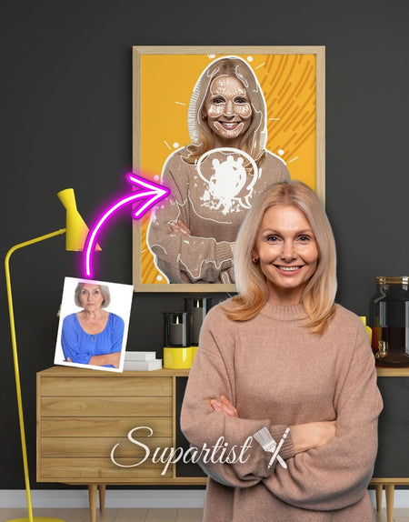 Personalised Gift for Grandparent as an Artistic Custom Poster