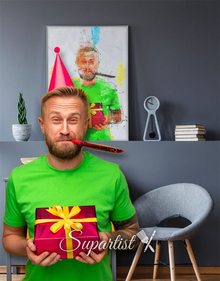 Personalised Gift for Birthday as an Artistic Custom Poster