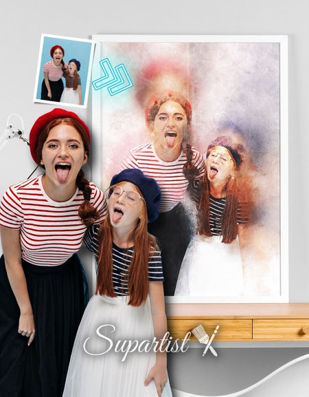 Personalised Gift for Sister as an Artistic Custom Poster