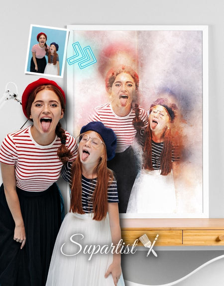 Personalised Gift for Sister as an Artistic Custom Poster