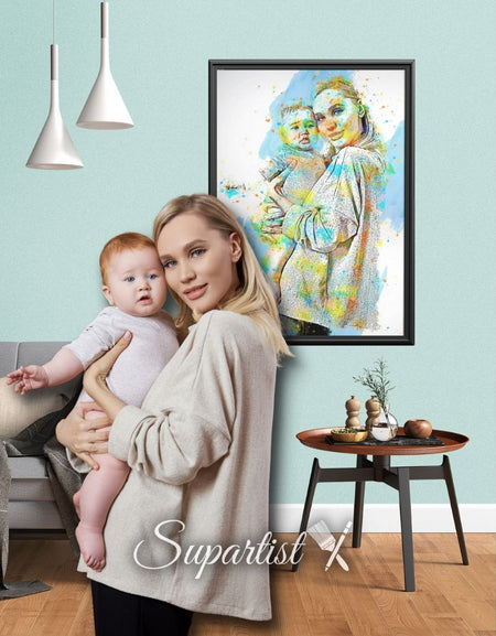 Personalised Gift for Mom as an Artistic Custom Poster
