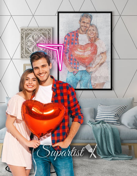 Personalised Gift for Girlfriend as an Artistic Custom Poster