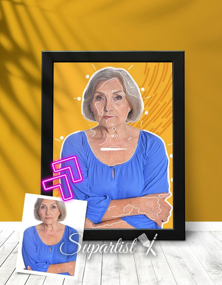 Personalised Gift for Grandparent as an Artistic Custom Poster