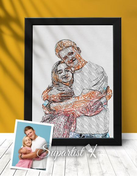 Personalised Gift for Best Friends as an Artistic Custom Poster