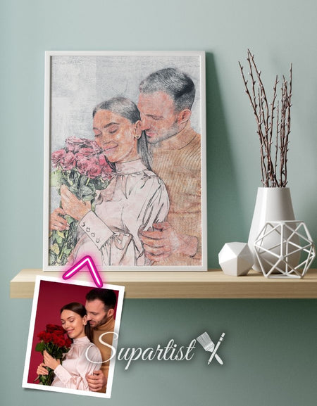Personalised Gift for Girlfriend as an Artistic Custom Poster