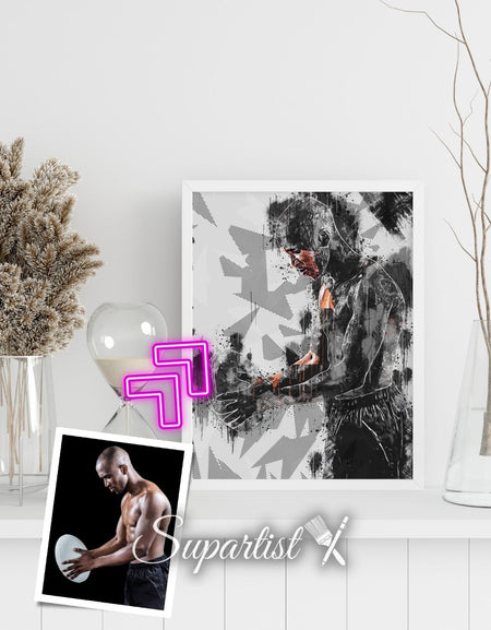 Personalised Gift for American Football Lovers as an Artistic Custom Poster