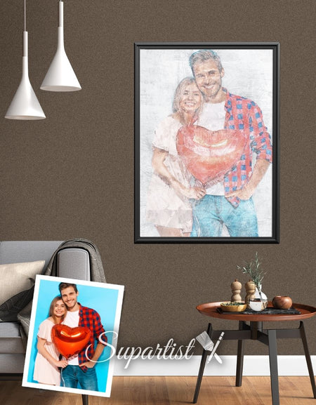 Personalised Gift for valentines's day as an Artistic Custom Poster