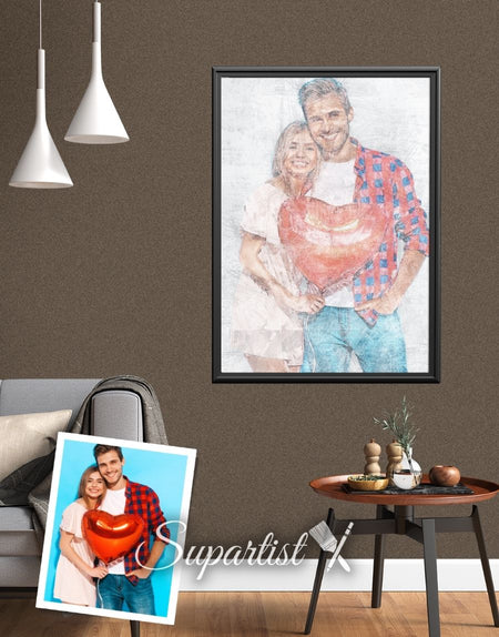 Personalised Gift for valentines's day as an Artistic Custom Poster