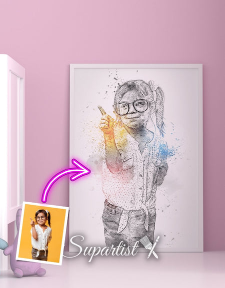 Personalised Gift for Kids as an Artistic Custom Poster