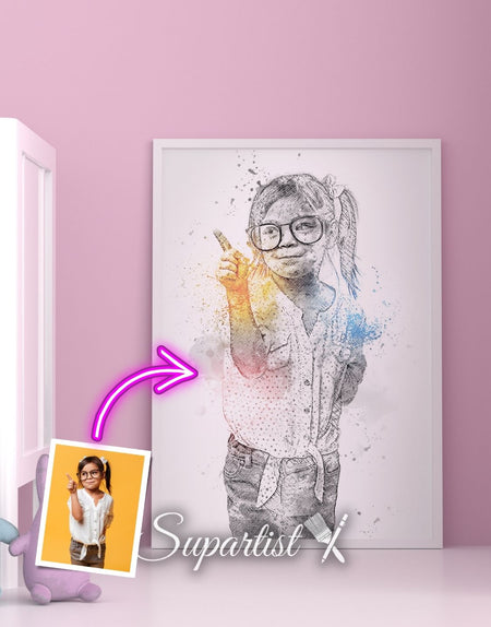 Personalised Gift for Kids as an Artistic Custom Poster