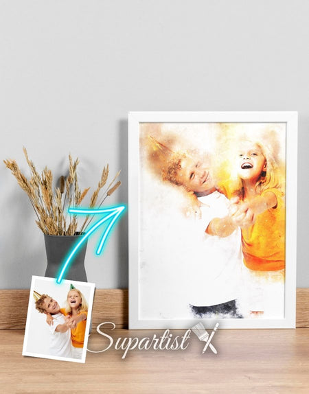 Personalised Gift for Sister as an Artistic Custom Poster