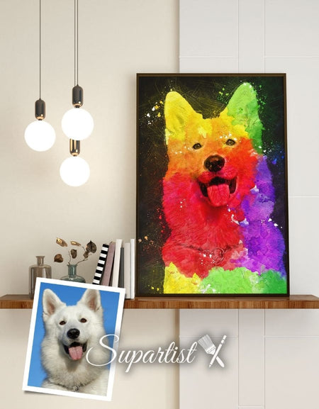 Artistic Personalised Gift for Dogs Lovers as a Custom Poster