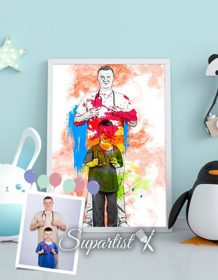 Personalised Gift for Father as an Artistic Custom Poster