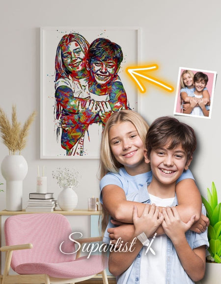 Personalised Gift for Brother as an Artistic Custom Poster